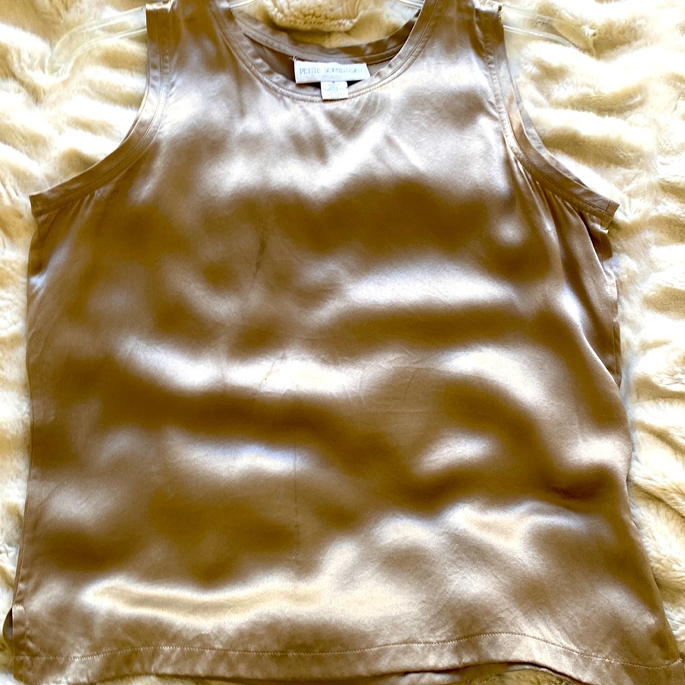 Petite sophisticate sleeveless silk top size 4